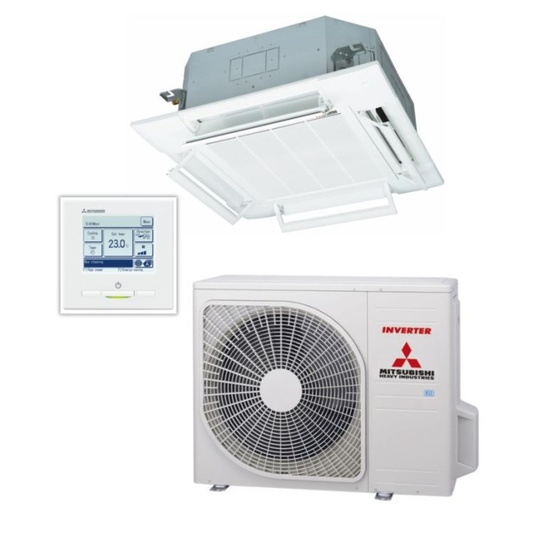 Mitsubishi Heavy Industries Standard Cassette System – Standard Inverter (R32, 1 Phase) - Aircon Ultra